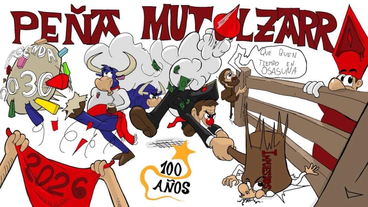 Pancarta de la Peña Multizarra para este año 2026
