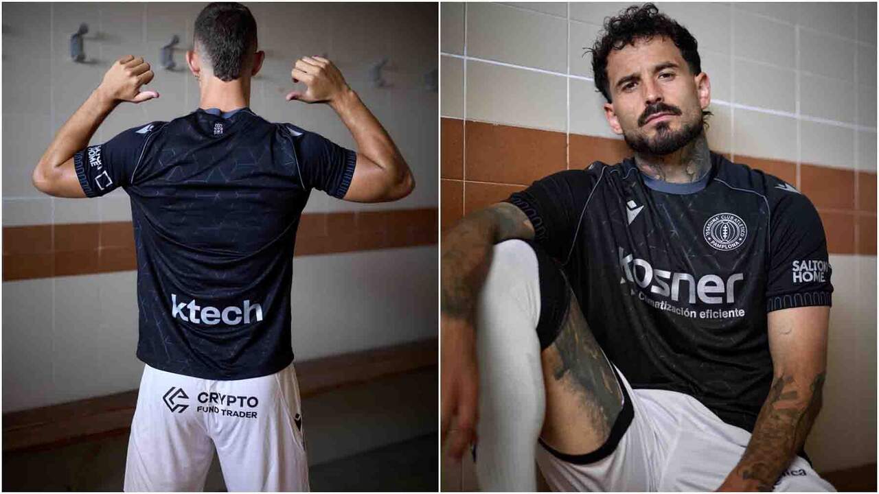 Osasuna se viste de negro en su nueva camiseta y recupera su primer sello para homenajear el lugar donde nació el club