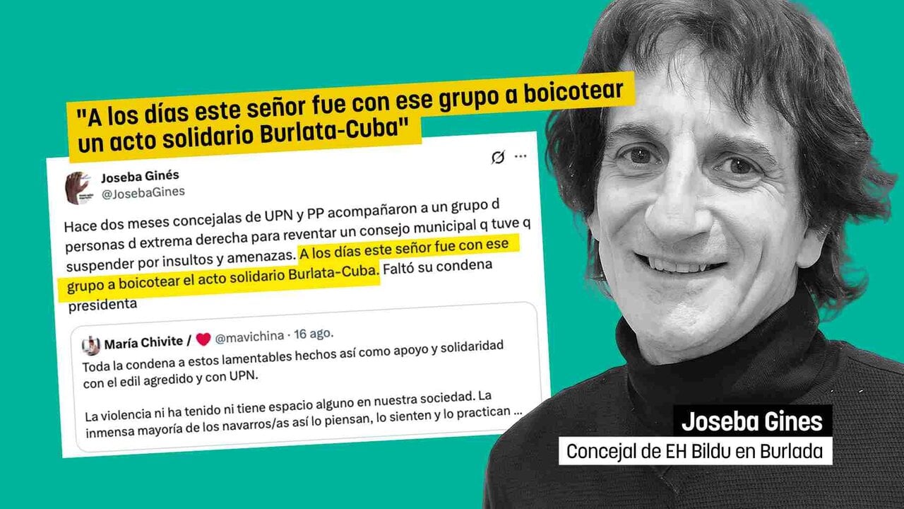 EH Bildu justifica la agresión al edil de UPN en Burlada echándole en cara sus protestas contra la dictadura cubana