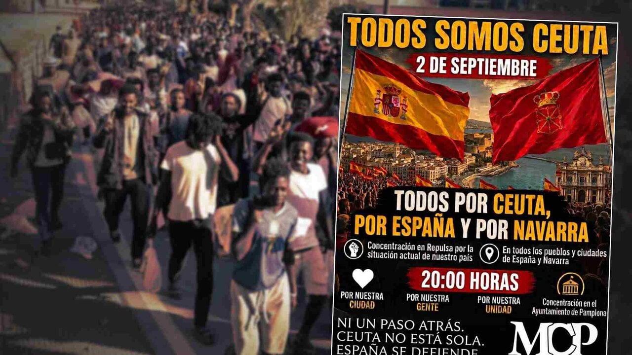 Convocan en Pamplona una concentración de apoyo a Ceuta tras la invasión desde Marruecos: 