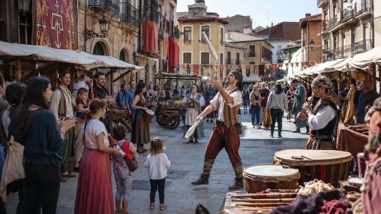 Un fin de semana diferente en Tudela: el Mercado Medieval llenará el centro de fuego, acrobacias, música y personajes