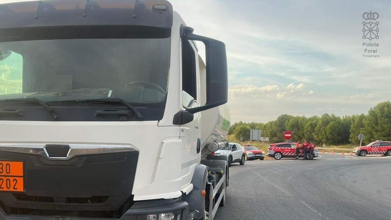 Una bomba sobre ruedas en Tudela: inmovilizan un camión de mercancías peligrosas tras dar el chófer positivo en drogas