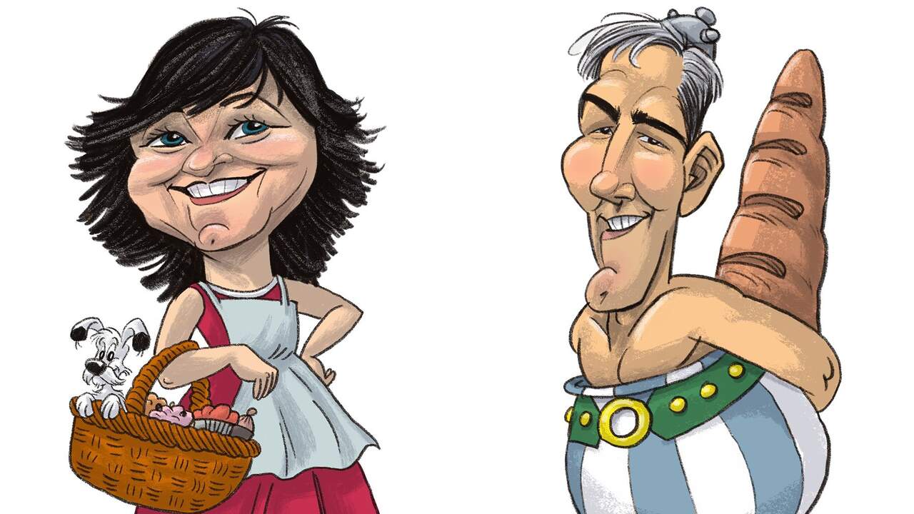 Una aldea gala en pleno Pamplona: el Mercado del Ensanche retrata a sus comerciantes como héroes de Astérix y Obélix