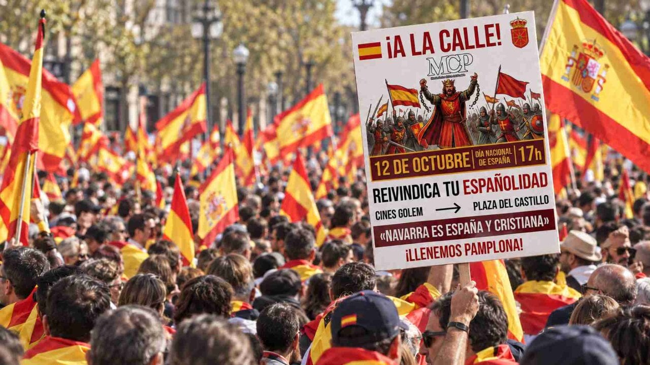 Pamplona prepara una gran manifestación para celebrar el día de la Hispanidad y romper 