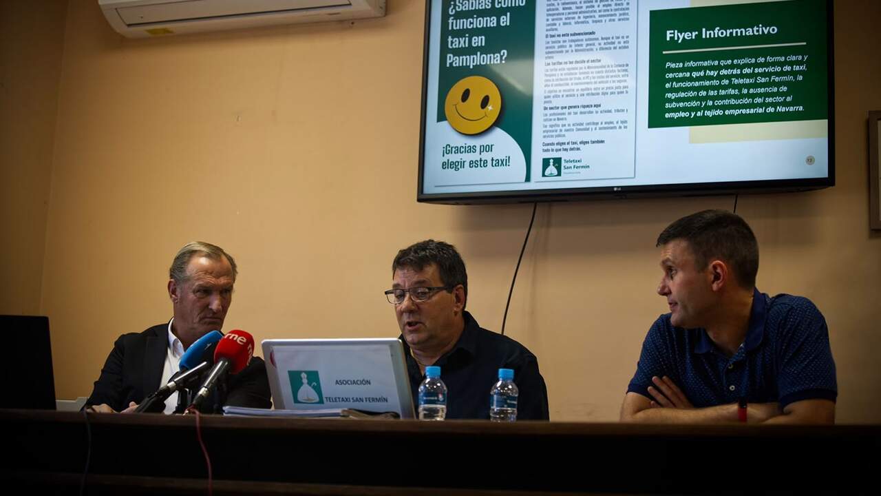 Los taxistas de Pamplona reclaman más inspecciones a las VTC: 