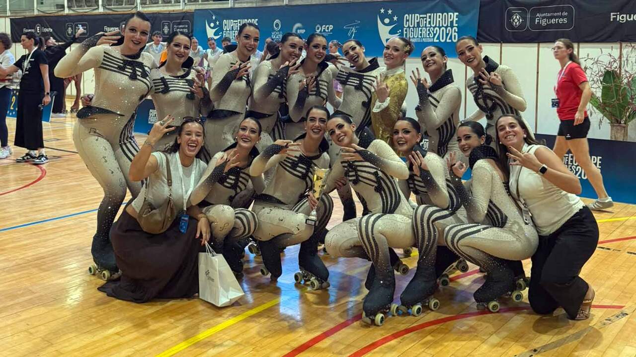 Un equipo navarro de patinaje hace historia: el CPA Noáin consigue subir al podio en su primera competición europea
