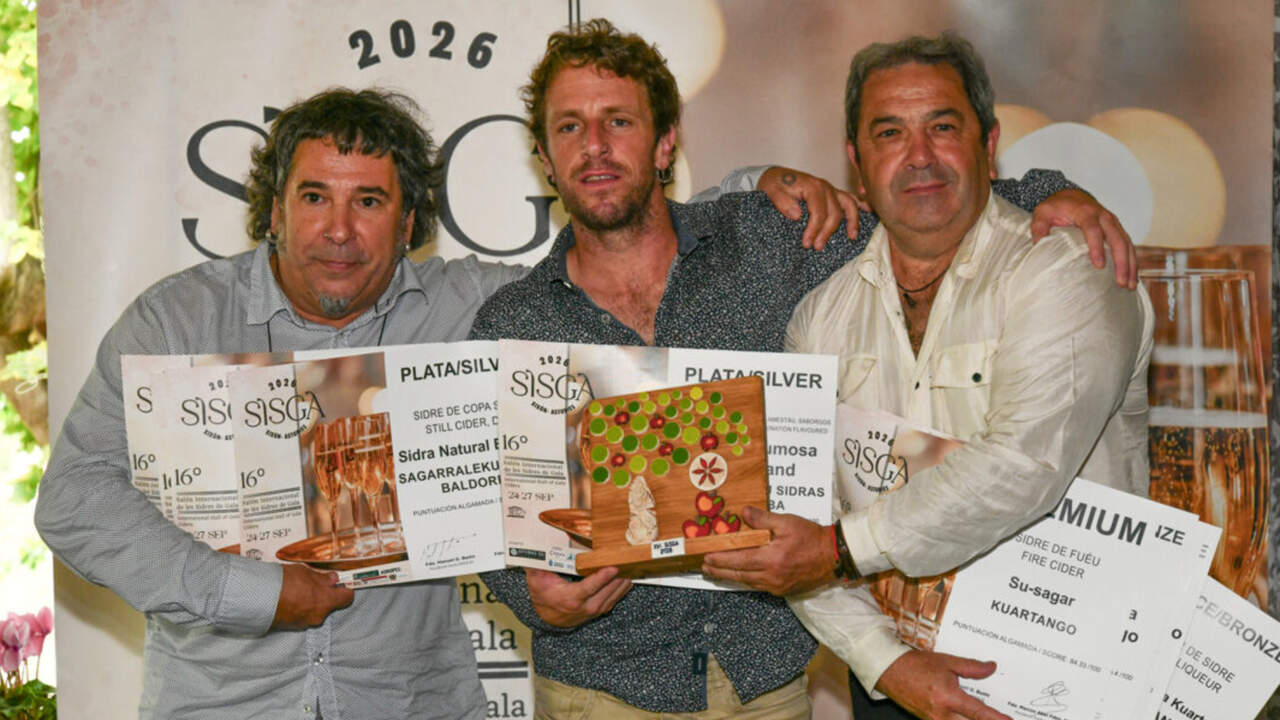 La pequeña sidrería de un pueblo de Navarra que arrasa con seis premios internacionales con sus manzanas