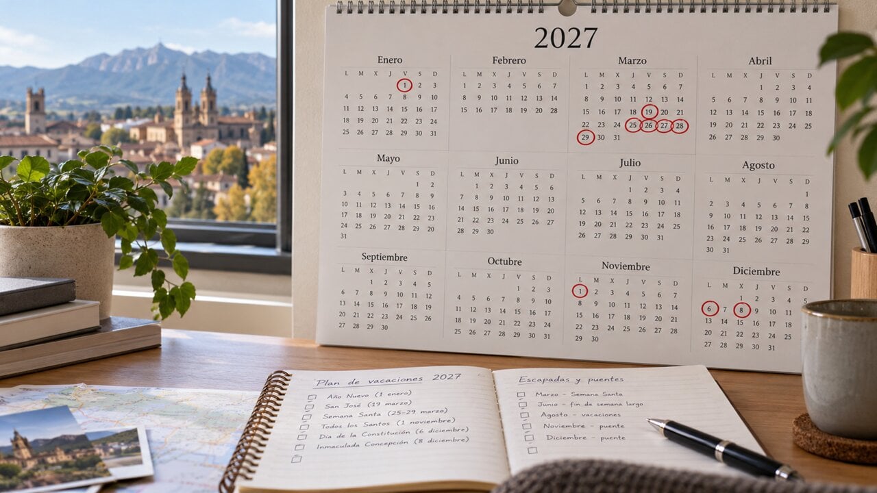 El calendario laboral de Navarra para 2027 trae buenas noticias: varios fines de semana largos y hasta cinco días seguidos de descanso
