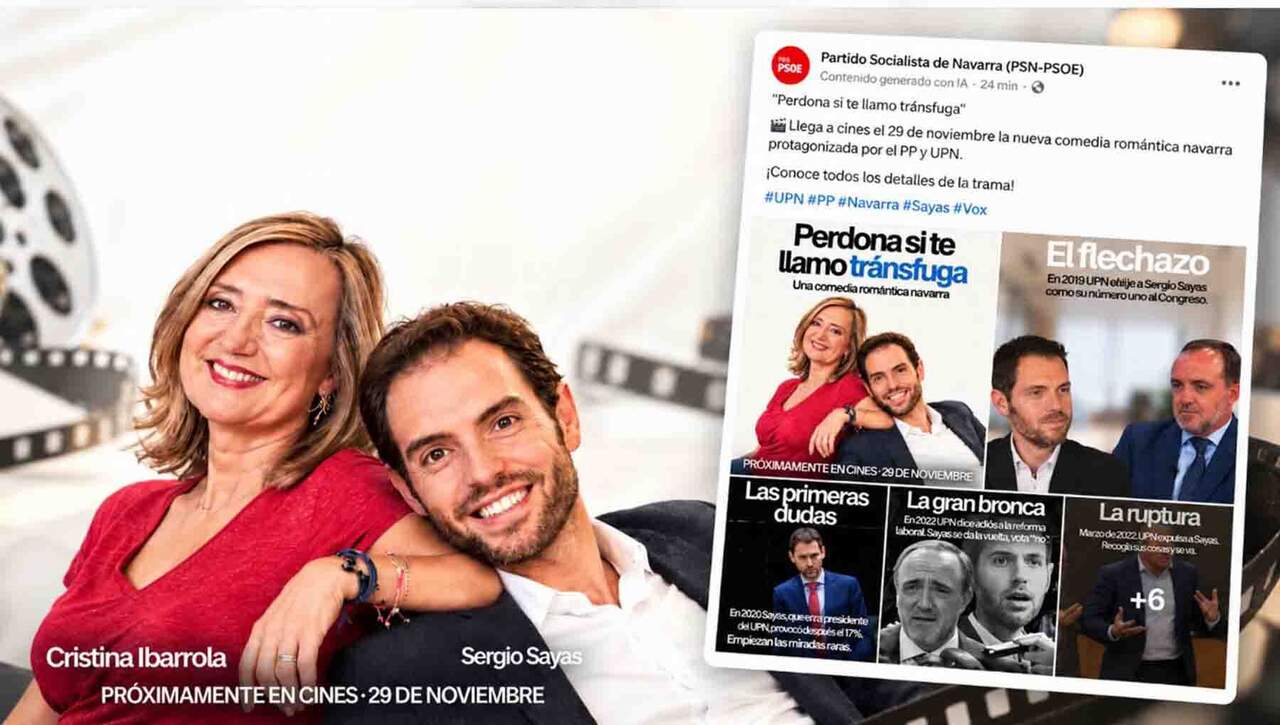 María Chivite manipula fotos de Ibarrola y Sayas para atacar el acuerdo UPN y PP tras sus bulos sobre un cambio de Gobierno