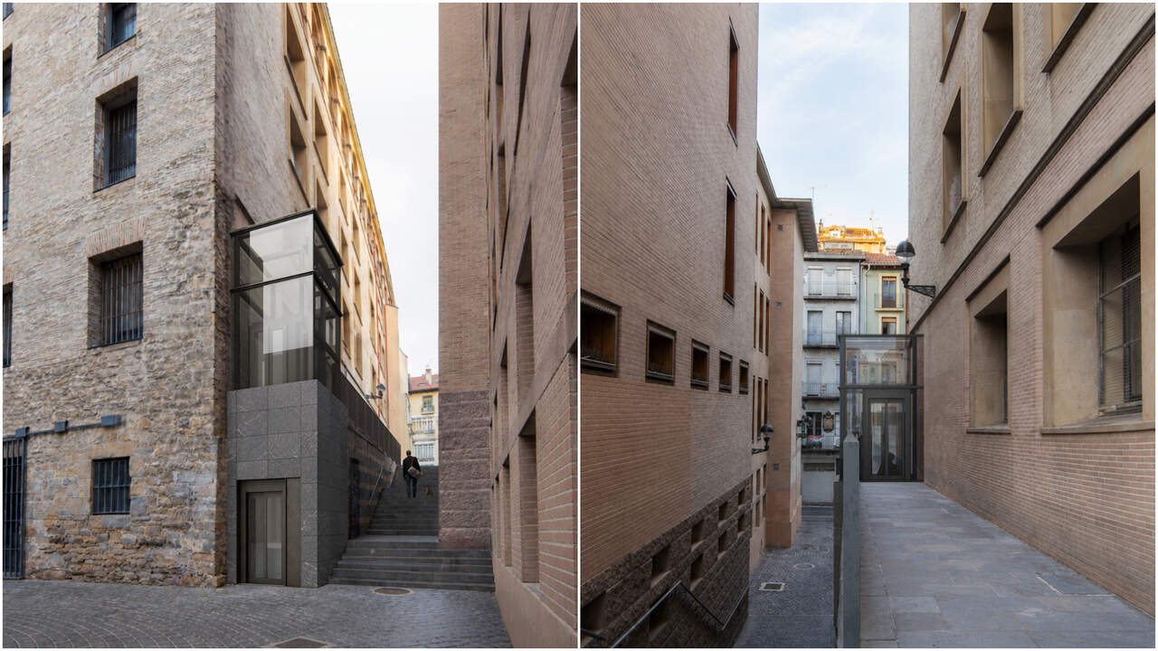 Pamplona prepara un nuevo ascensor urbano en el Casco Antiguo para salvar el desnivel