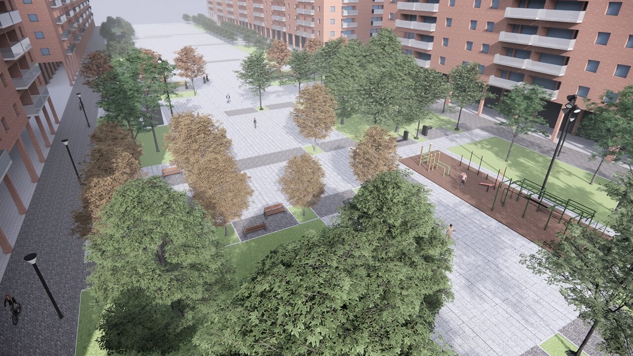 Pamplona transformará una zona de Rochapea con un nuevo paseo peatonal, fuentes, árboles y zonas verdes
