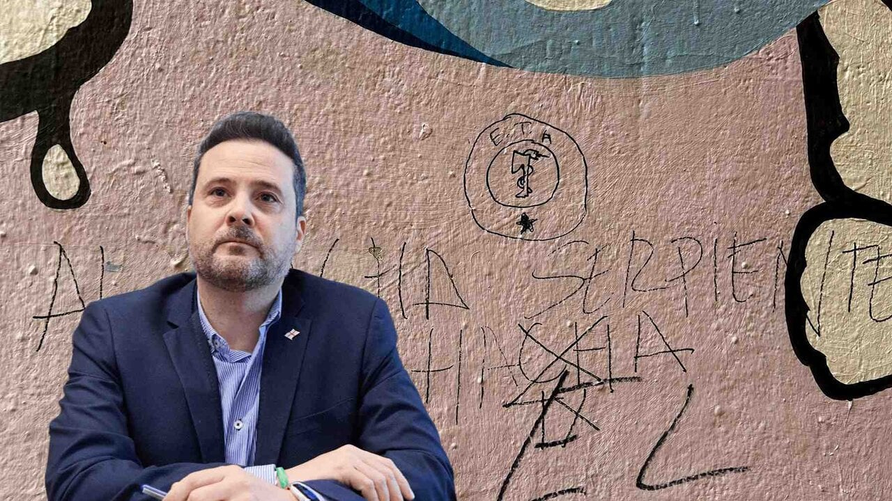Tudela reacciona a las pintadas proetarras contra su alcalde: 