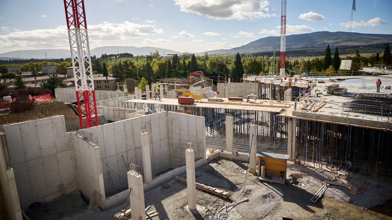 El nuevo Centro Bioma toma forma en Pamplona: cinco plantas, 20.000 metros y una inversión de 45 millones de euros