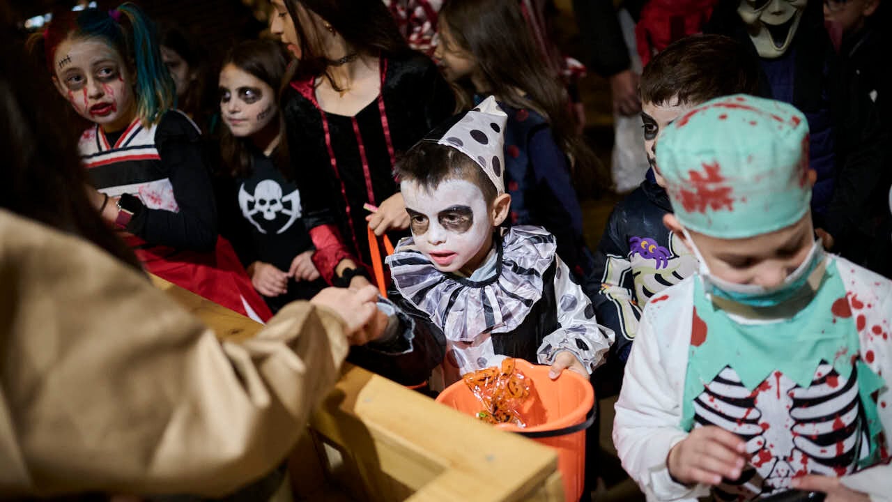 Celebraci&oacute;n de Halloween en Sarriguren. PABLO LASAOSA
